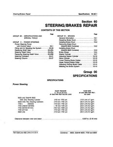 John Deere 6620, 7720, and 8820 Steering/Brakes Repair - Technical Manual