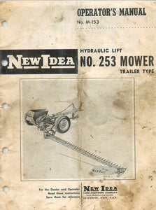 New Idea Hydraulic Lift 253 Mower Manual