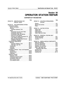 John Deere 6620, 7720, and 8820 Operator Station Repair - Technical Manual