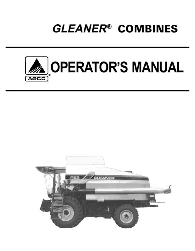 Gleaner R42 and R52 Combine Manual