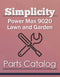 Simplicity Power Max 9020 Lawn & Garden Tractor - Service Manual
