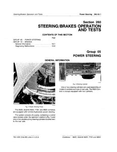 John Deere 6620, SideHill 6620, 7720 and 8820 Combine "Steering/Brakes Operation and Tests" - Technical Manual