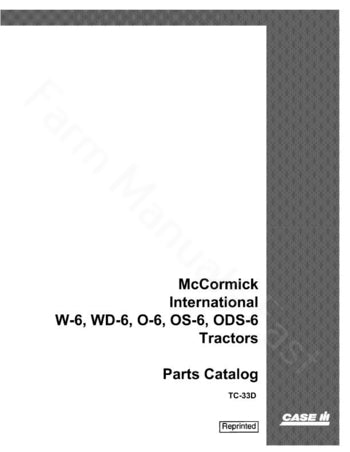 International ODS-6, OS-6, W6, and WD6 Tractor - Parts Catalog