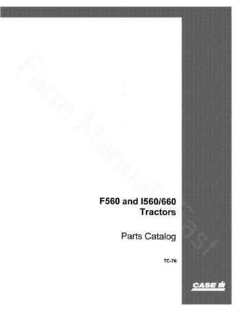 International 560 and 660 Tractor - Parts Catalog
