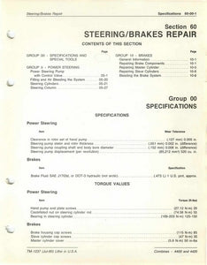 John Deere 4400 and 4420 Combine "Steering and Brakes Repair" - Technical Manual