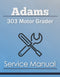 Adams 303 Motor Grader - Service Manual Cover