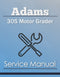 Adams 305 Motor Grader - Service Manual Cover