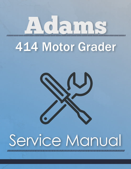 Adams 414 Motor Grader - Service Manual Cover