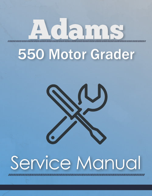 Adams 550 Motor Grader - Service Manual Cover