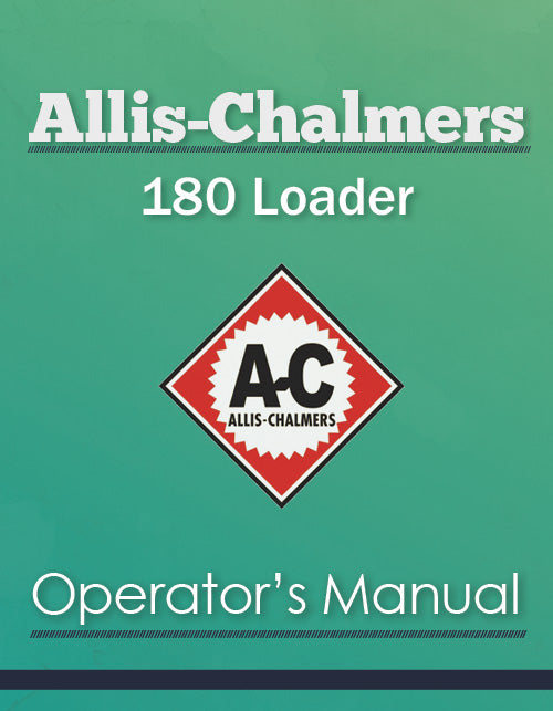 Allis-Chalmers 180 Loader Manual Cover