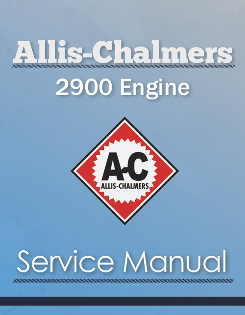 Allis-Chalmers 2900 Engine - Service Manual Cover