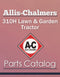 Allis-Chalmers 310H Lawn & Garden Tractor - Parts Catalog Cover