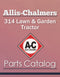 Allis-Chalmers 314 Lawn & Garden Tractor - Parts Catalog Cover
