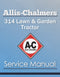 Allis-Chalmers 314 Lawn & Garden Tractor - Service Manual Cover