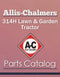 Allis-Chalmers 314H Lawn & Garden Tractor - Parts Catalog Cover