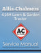 Allis-Chalmers 416H Lawn & Garden Tractor - Service Manual Cover