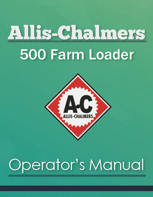 Allis-Chalmers 500 Farm Loader Manual Cover