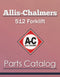Allis-Chalmers 512 Forklift - Parts Catalog Cover
