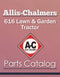 Allis-Chalmers 616 Lawn & Garden Tractor - Parts Catalog Cover