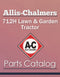Allis-Chalmers 712H Lawn & Garden Tractor - Parts Catalog Cover