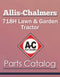 Allis-Chalmers 718H Lawn & Garden Tractor - Parts Catalog Cover