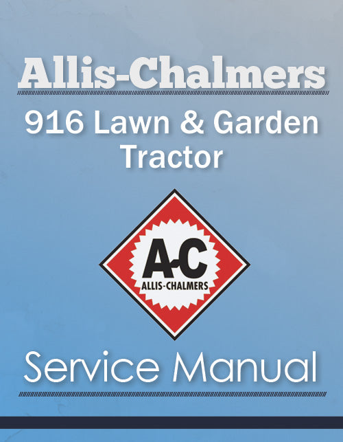 Allis-Chalmers 916 Lawn & Garden Tractor - Service Manual Cover