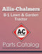 Allis-Chalmers B-1 Lawn & Garden Tractor - Parts Catalog Cover
