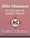 Allis-Chalmers B-110 Lawn & Garden Tractor - Parts Catalog Cover