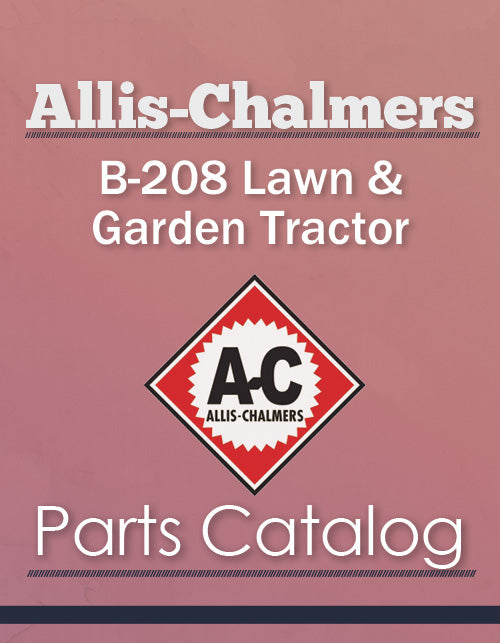 Allis-Chalmers B-208 Lawn & Garden Tractor - Parts Catalog Cover