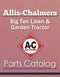 Allis-Chalmers Big Ten Lawn & Garden Tractor - Parts Catalog Cover