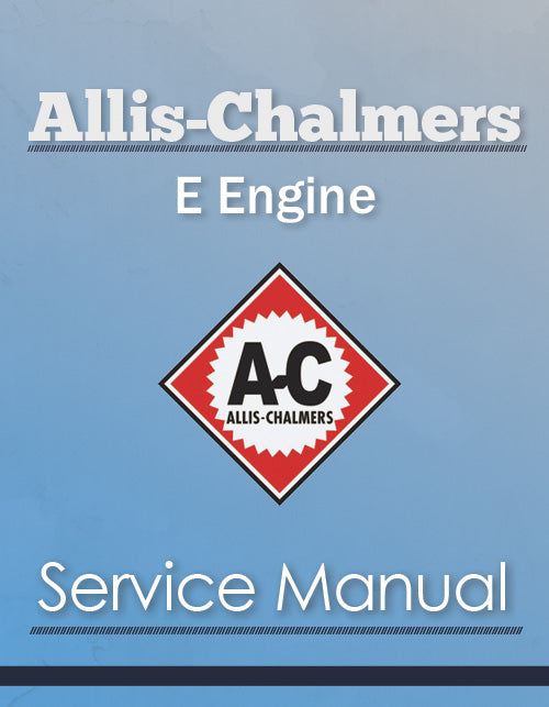 Allis-Chalmers E Engine - Service Manual Cover