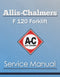 Allis-Chalmers F 120 Forklift - Service Manual Cover