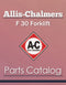 Allis-Chalmers F 30 Forklift - Parts Catalog Cover