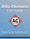 Allis-Chalmers F 30 Forklift - Service Manual Cover