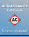 Allis-Chalmers F 40 Forklift - Service Manual Cover