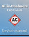 Allis-Chalmers F 60 Forklift - Service Manual Cover