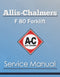Allis-Chalmers F 80 Forklift - Service Manual Cover