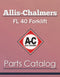 Allis-Chalmers FL 40 Forklift - Parts Catalog Cover
