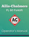 Allis-Chalmers FL 60 Forklift Manual Cover