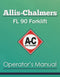 Allis-Chalmers FL 90 Forklift Manual Cover