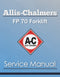 Allis-Chalmers FP 70 Forklift - Service Manual Cover