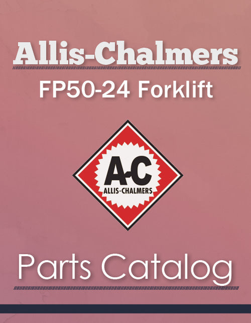 Allis-Chalmers FP50-24 Forklift - Parts Catalog Cover