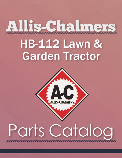 Allis-Chalmers HB-112 Lawn & Garden Tractor - Parts Catalog Cover