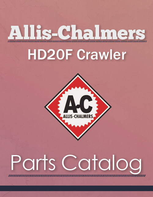 Allis-Chalmers HD20F Crawler - Parts Catalog Cover