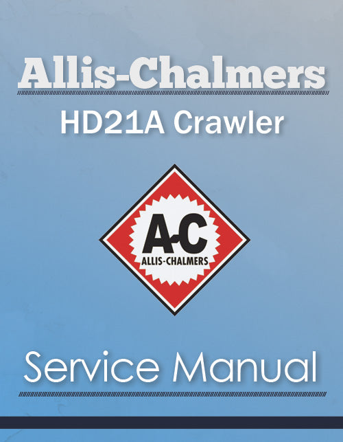 Allis-Chalmers HD21A Crawler - Service Manual Cover