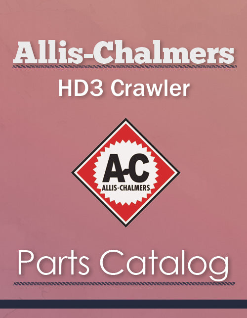 Allis-Chalmers HD3 Crawler - Parts Catalog Cover