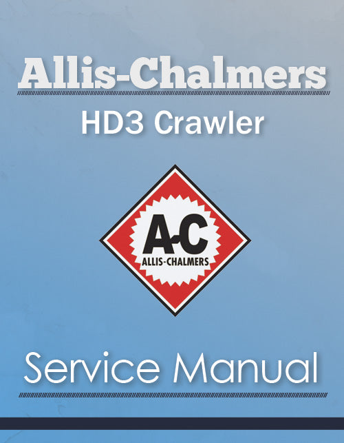 Allis-Chalmers HD3 Crawler - Service Manual Cover