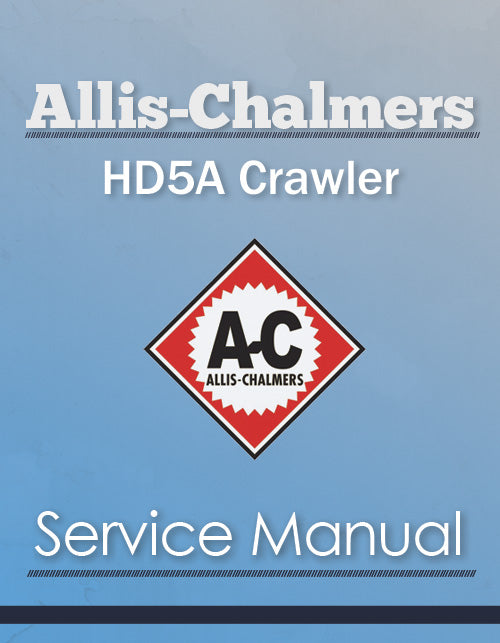 Allis-Chalmers HD5A Crawler - Service Manual Cover