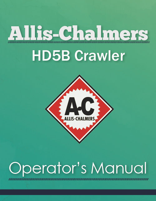 Allis-Chalmers HD5B Crawler Manual Cover