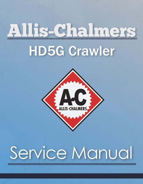 Allis-Chalmers HD5G Crawler - Service Manual Cover